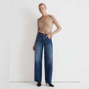 Madewell Superwide-leg Jeans Halleran Wash Size 26 Petite